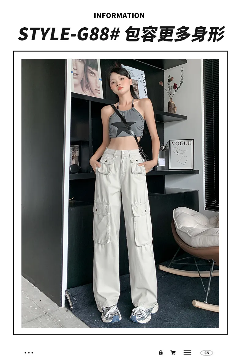 Wide-Leg Multi-Pocket Cargo Pants — Product details 4
