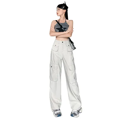 Wide-Leg Multi-Pocket Cargo Pants — view 5