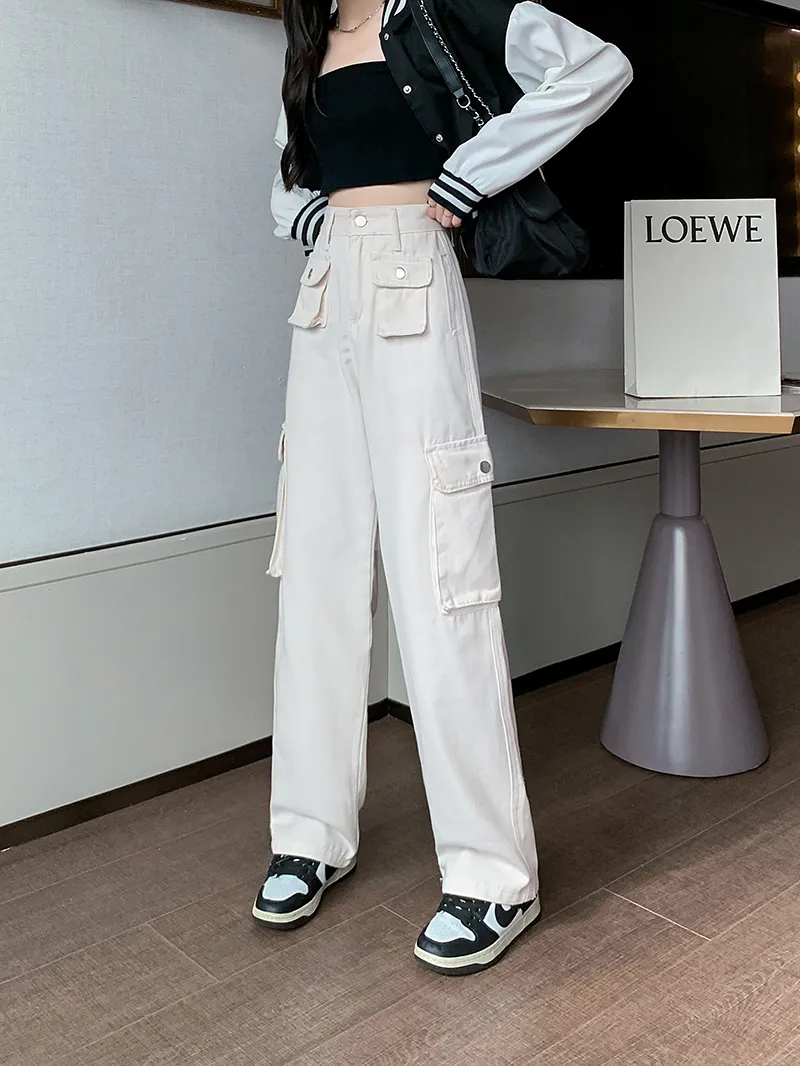 Wide-Leg High-Rise Multi-Pocket Jeans — Product details 2