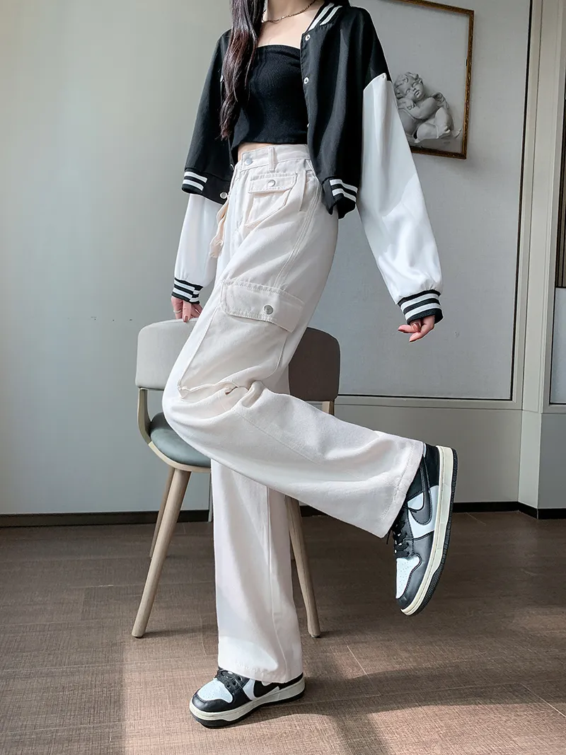 Wide-Leg High-Rise Multi-Pocket Jeans — Product details 3