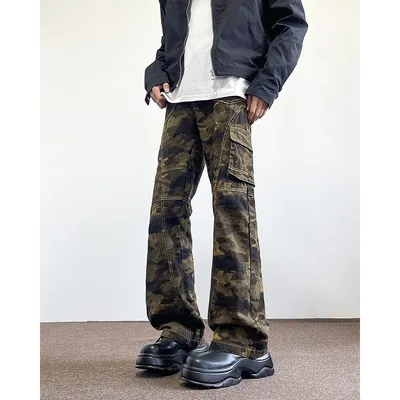 Straight Camo Multi-Pocket Cargo Pants — LX-CG-003