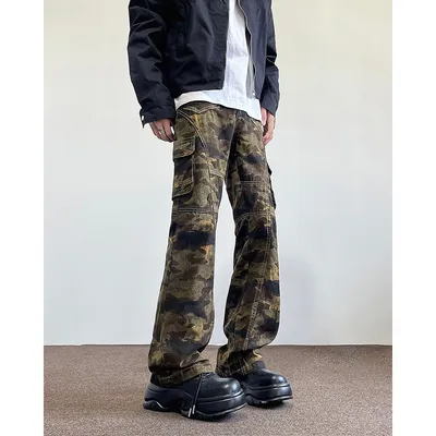 Straight Camo Multi-Pocket Cargo Pants — view 5