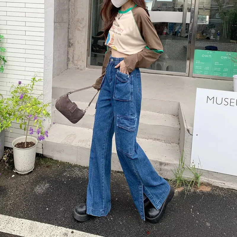 Wide-Leg High-Rise Multi-Pocket Jeans — Product details 6