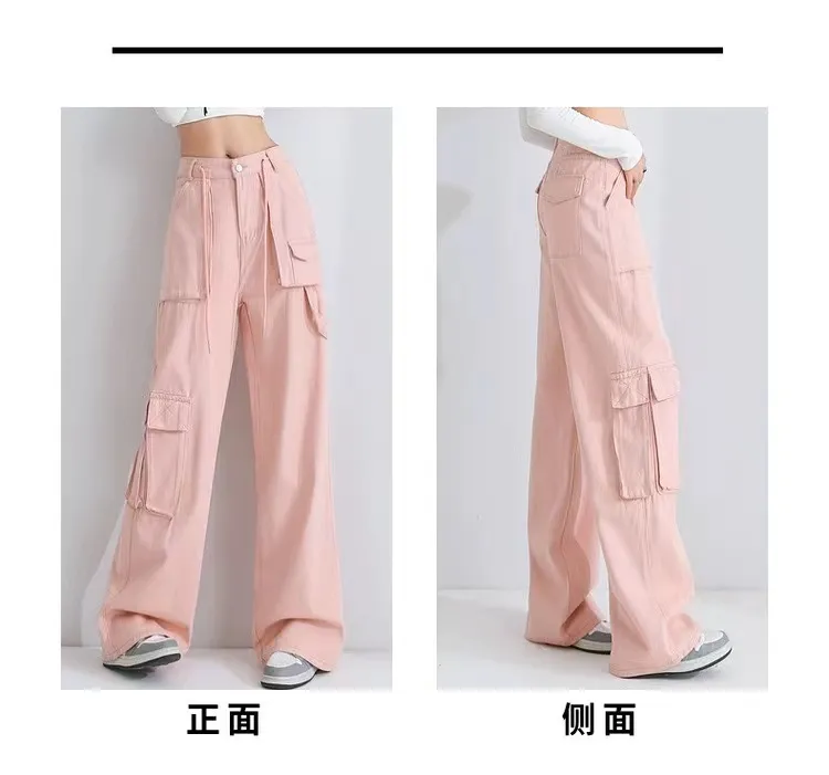 Wide-Leg High-Rise Multi-Pocket Cargo Pants — Product details 5