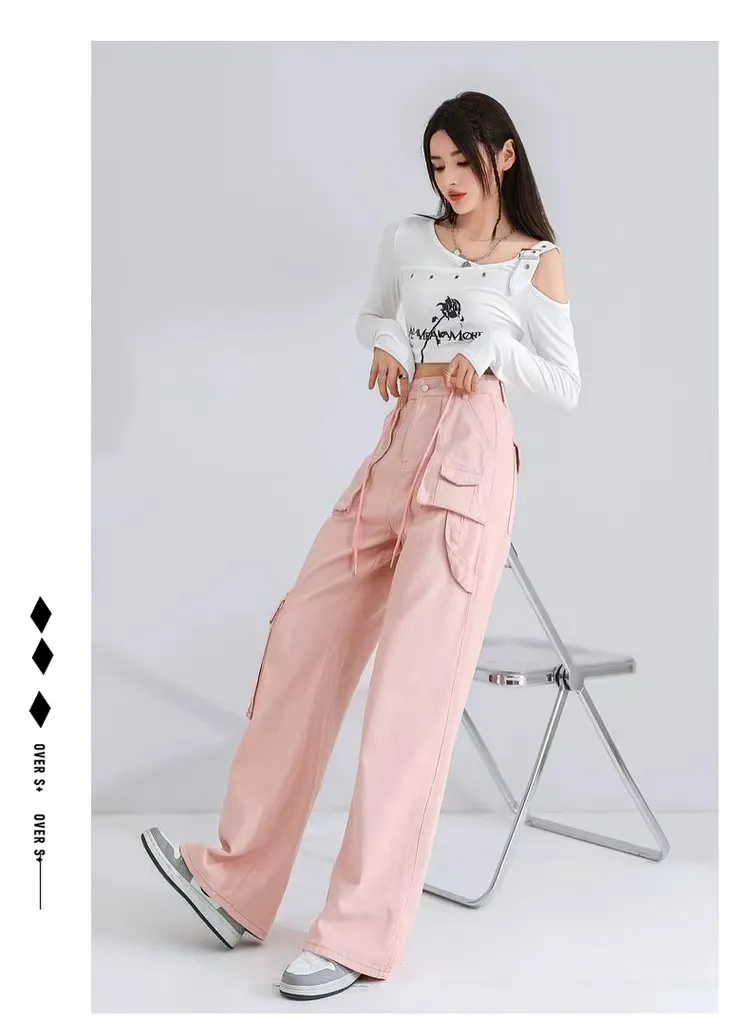 Wide-Leg High-Rise Multi-Pocket Cargo Pants — Product details 6