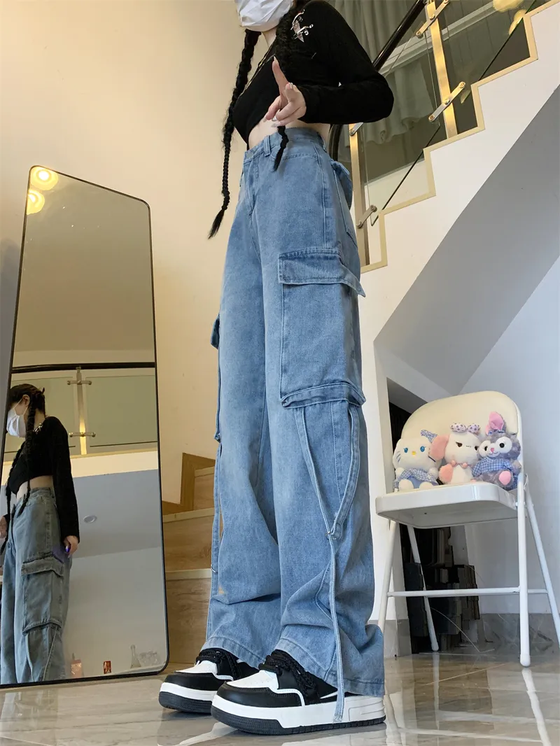 Wide-Leg Low-Rise Washed Jeans — Product details 4