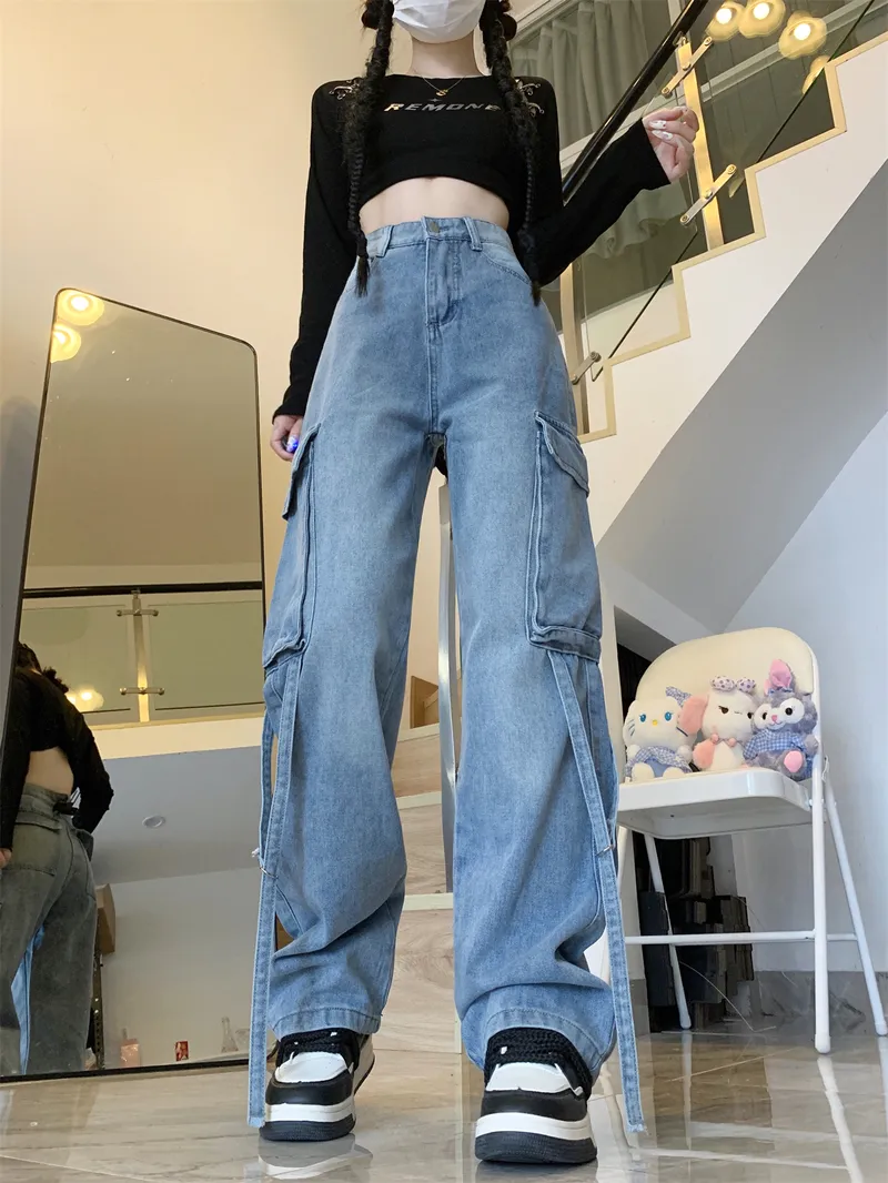 Wide-Leg Low-Rise Washed Jeans — Product details 6