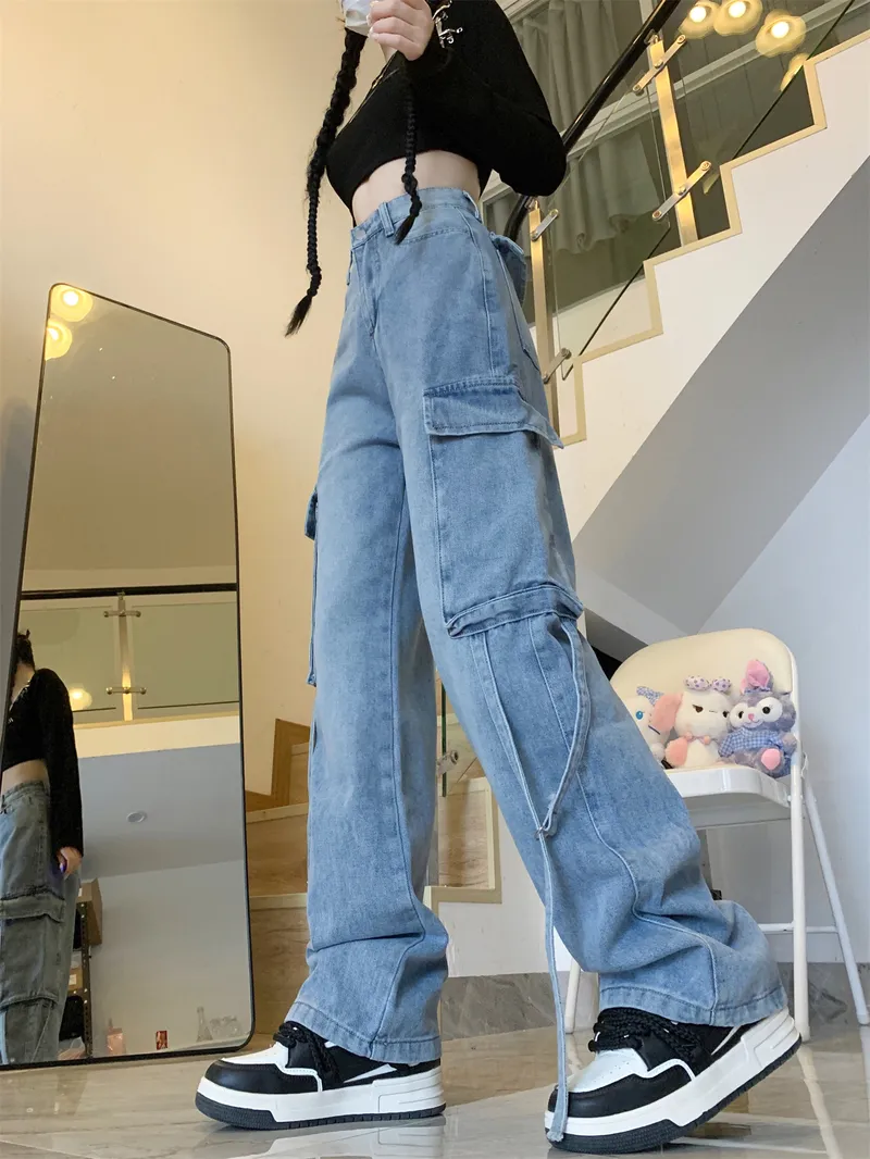 Wide-Leg Low-Rise Washed Jeans — Product details 7