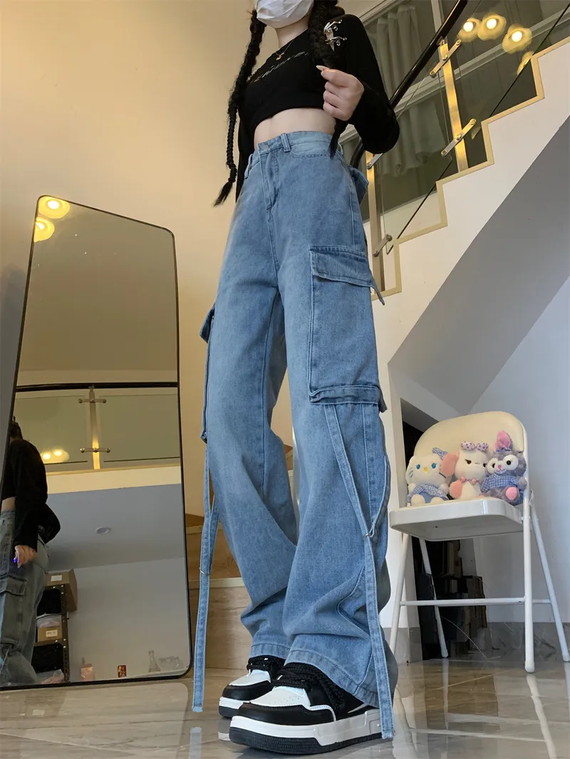Wide-Leg Low-Rise Washed Jeans — Product details 8