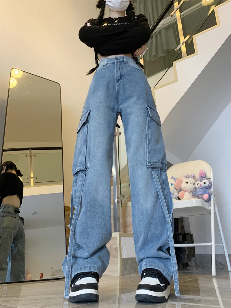 Wide-Leg Low-Rise Washed Jeans — Product details 9