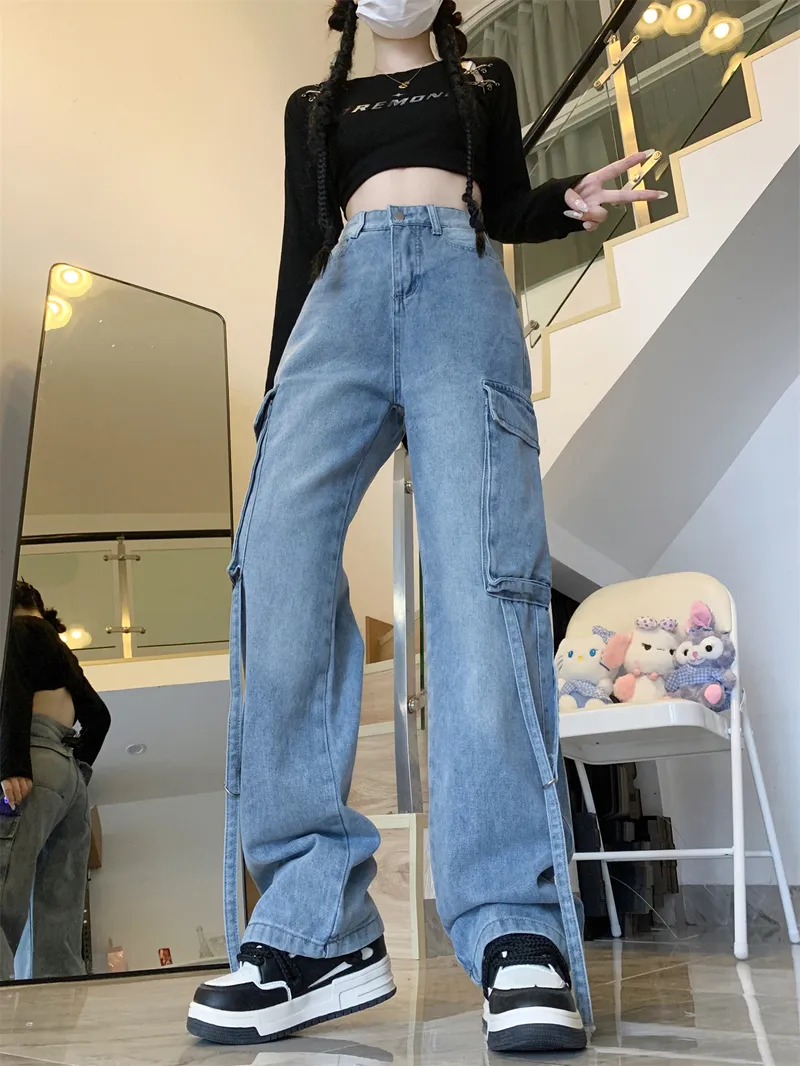 Wide-Leg Low-Rise Washed Jeans — Product details 10