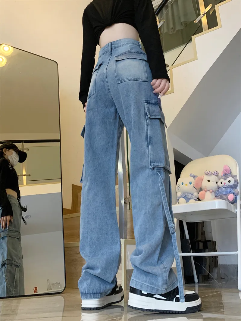 Wide-Leg Low-Rise Washed Jeans — Product details 11