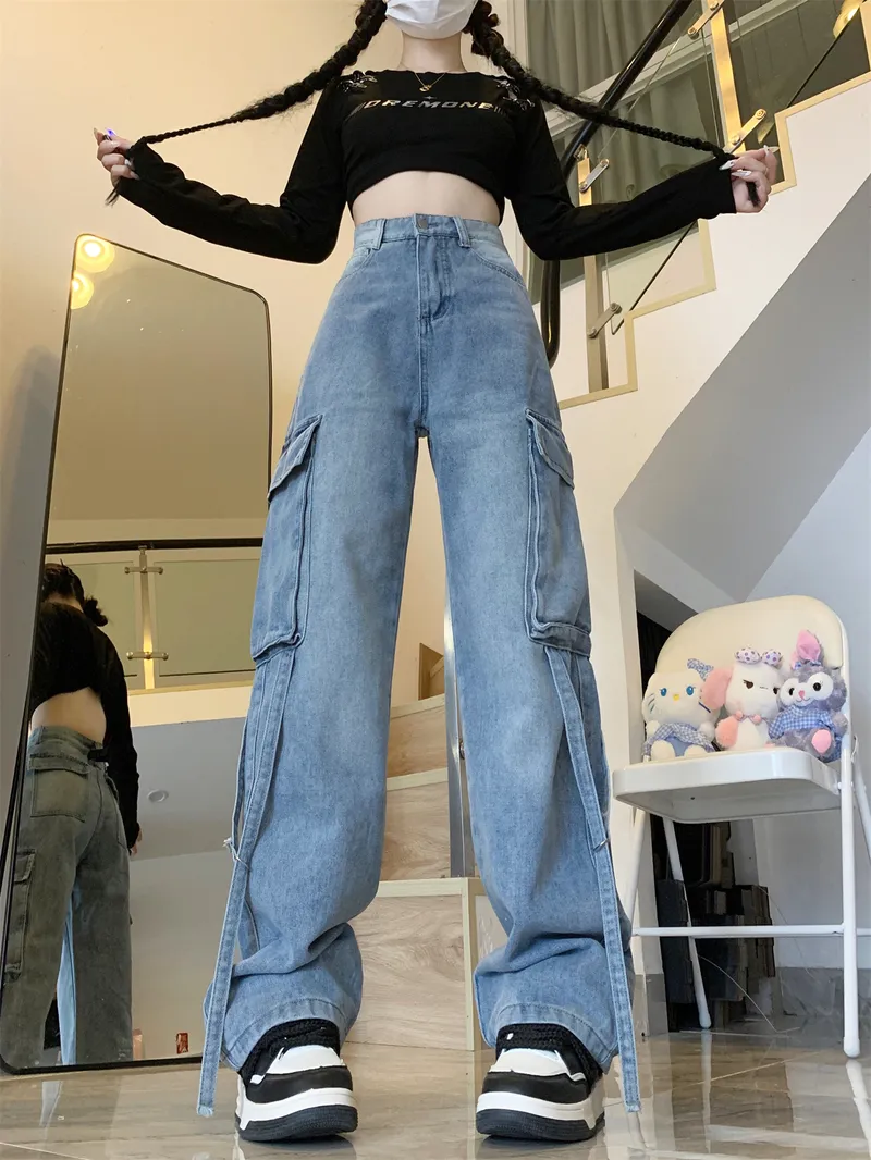 Wide-Leg Low-Rise Washed Jeans — Product details 12