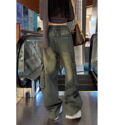 Washed Multi-Pocket Cargo Pants — view 3