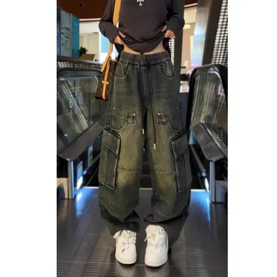 Washed Multi-Pocket Cargo Pants — view 6