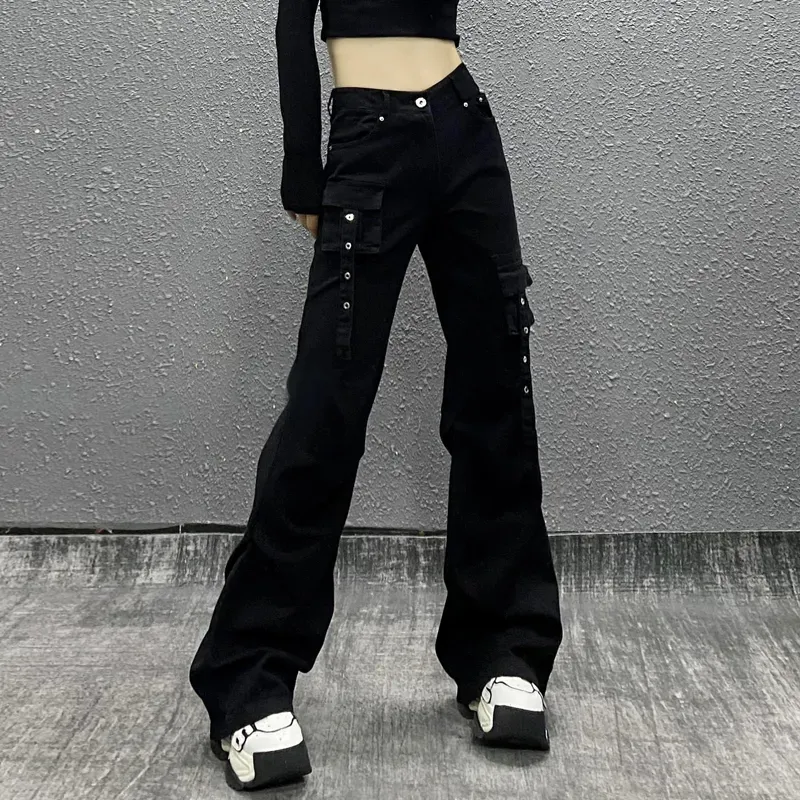 Wide-Leg High-Rise Multi-Pocket Jeans — Product details 3