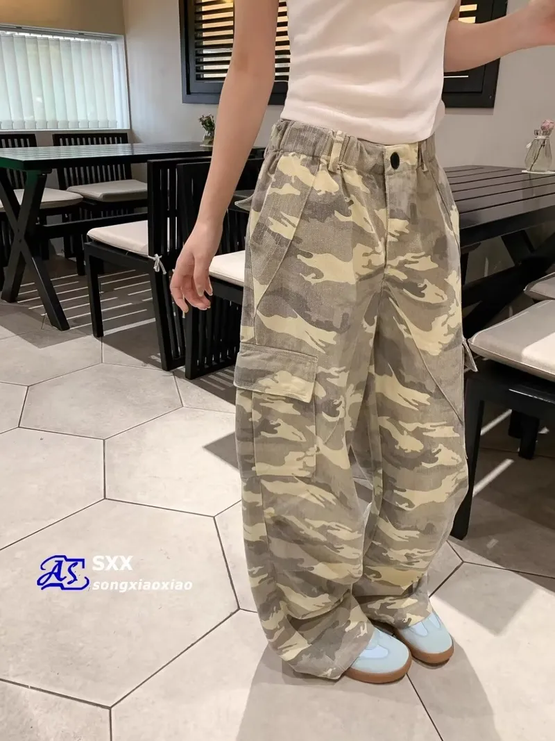 Unisex Straight Camo Multi-Pocket Cargo Pants — Product details 2