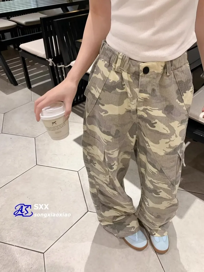 Unisex Straight Camo Multi-Pocket Cargo Pants — Product details 9