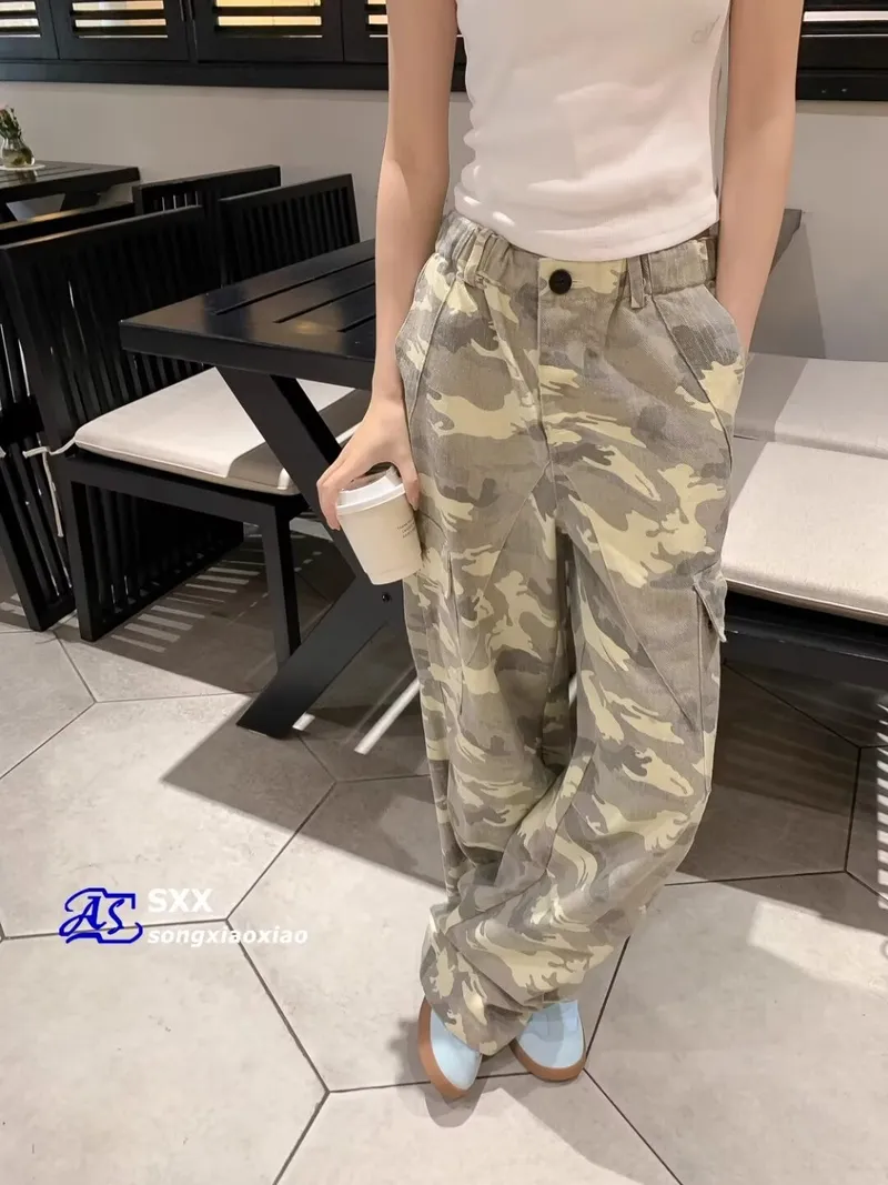 Unisex Straight Camo Multi-Pocket Cargo Pants — Product details 10