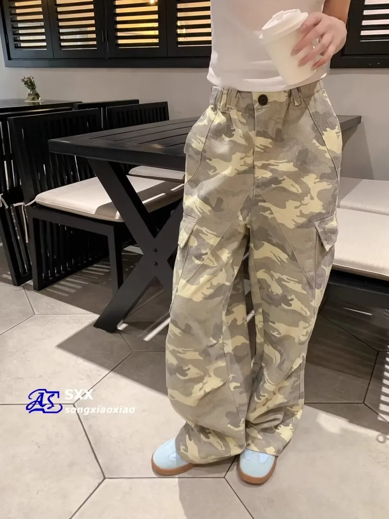 Unisex Straight Camo Multi-Pocket Cargo Pants — Product details 13