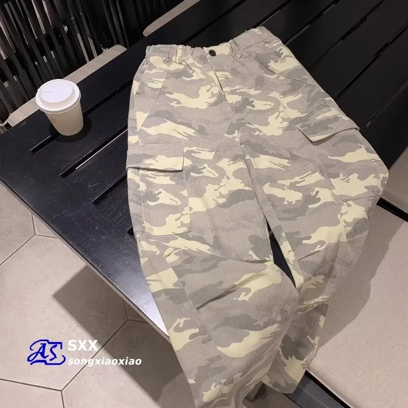 Unisex Straight Camo Multi-Pocket Cargo Pants — Product details 14