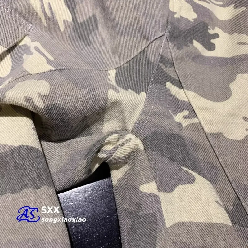 Unisex Straight Camo Multi-Pocket Cargo Pants — Product details 16