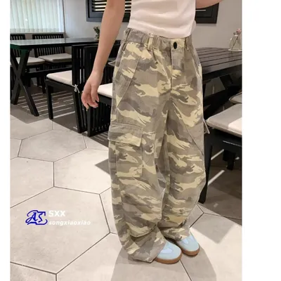 Unisex Straight Camo Multi-Pocket Cargo Pants — LX-CG-008