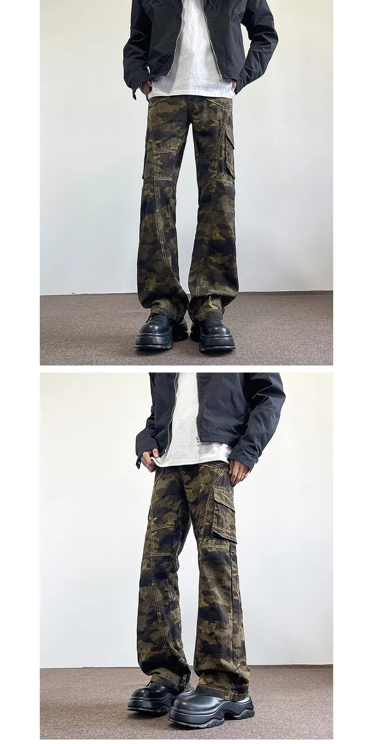 Wide-Leg Camo Multi-Pocket Cargo Pants — Product details 2