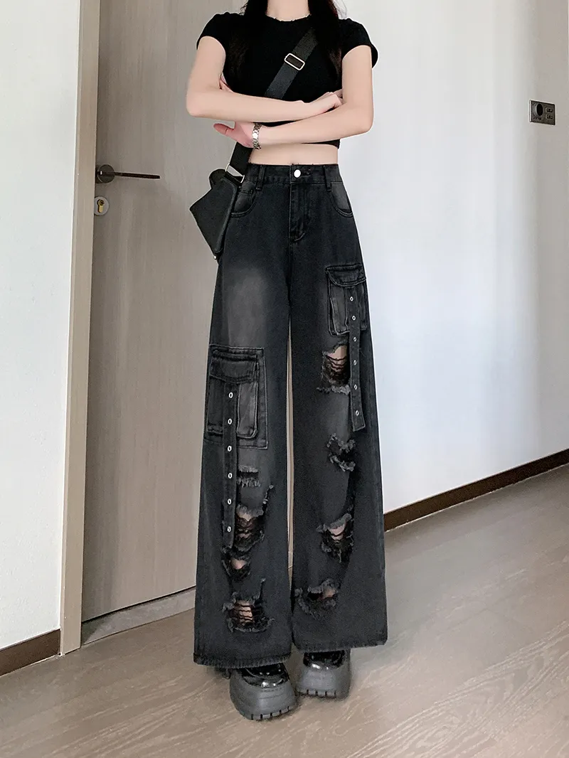 Straight High-Rise Ripped Jeans — Product details 2
