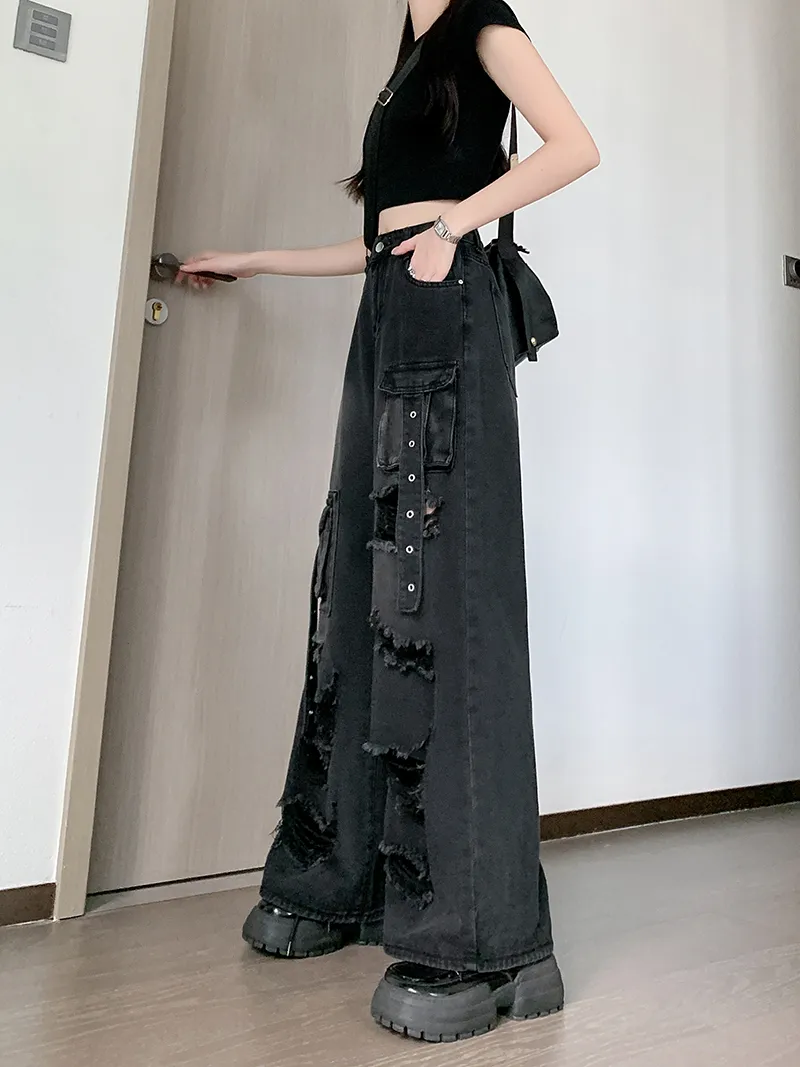 Straight High-Rise Ripped Jeans — Product details 3