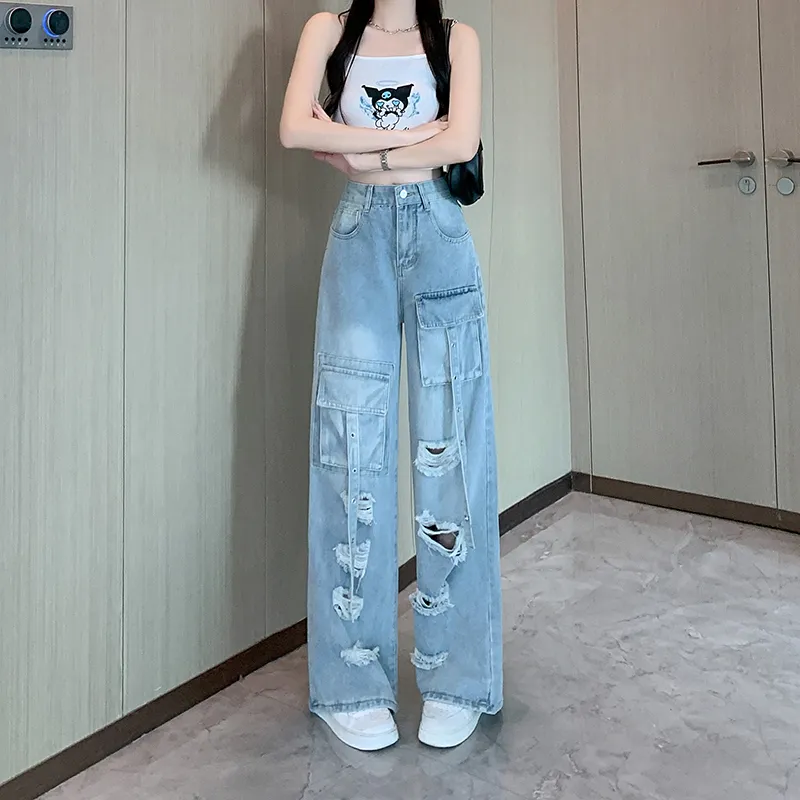 Straight High-Rise Ripped Jeans — Product details 10