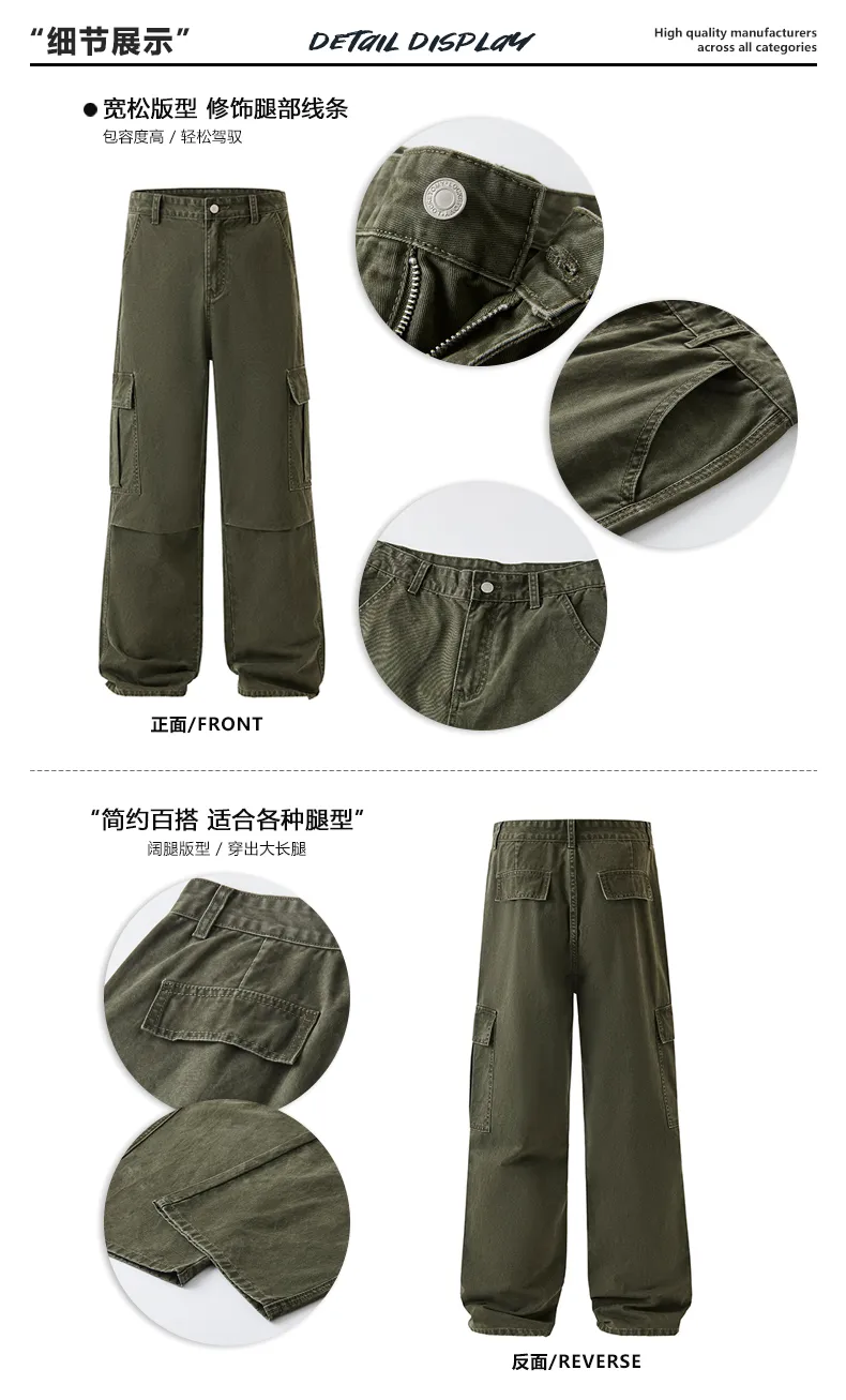 Straight Vintage Wash Cargo Pants — Product details 2