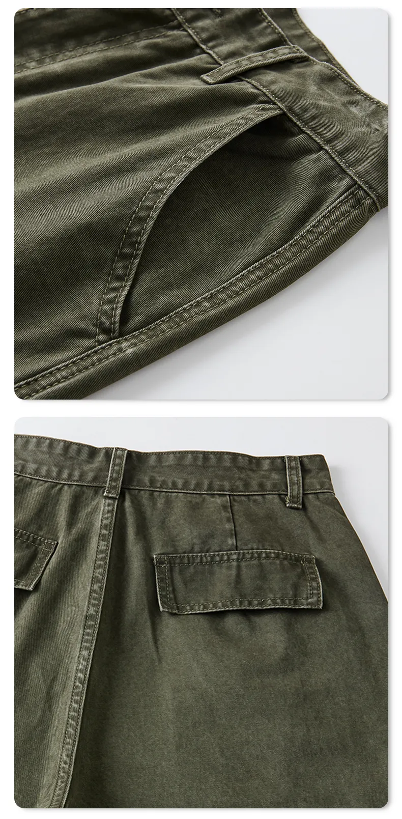 Straight Vintage Wash Cargo Pants — Product details 8
