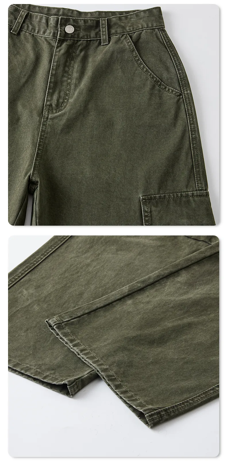 Straight Vintage Wash Cargo Pants — Product details 9