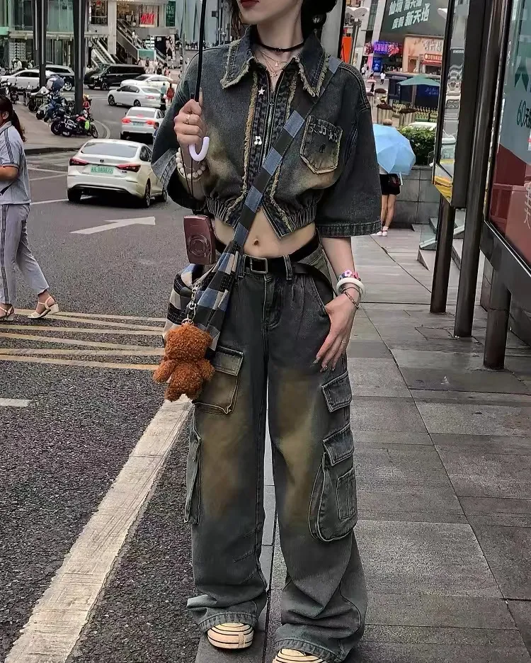 Vintage Wash Multi-Pocket Cargo Pants — Product details 1