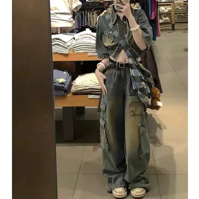 Vintage Wash Multi-Pocket Cargo Pants — view 5