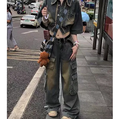 Vintage Wash Multi-Pocket Cargo Pants — view 6