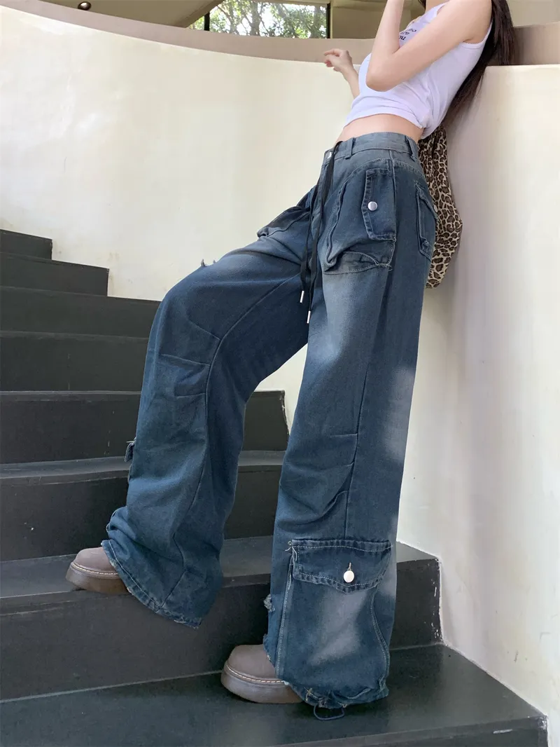 Wide-Leg Multi-Pocket Cargo Pants — Product details 4