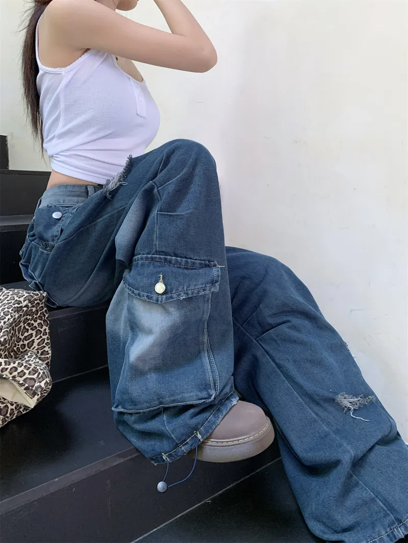 Wide-Leg Multi-Pocket Cargo Pants — Product details 6