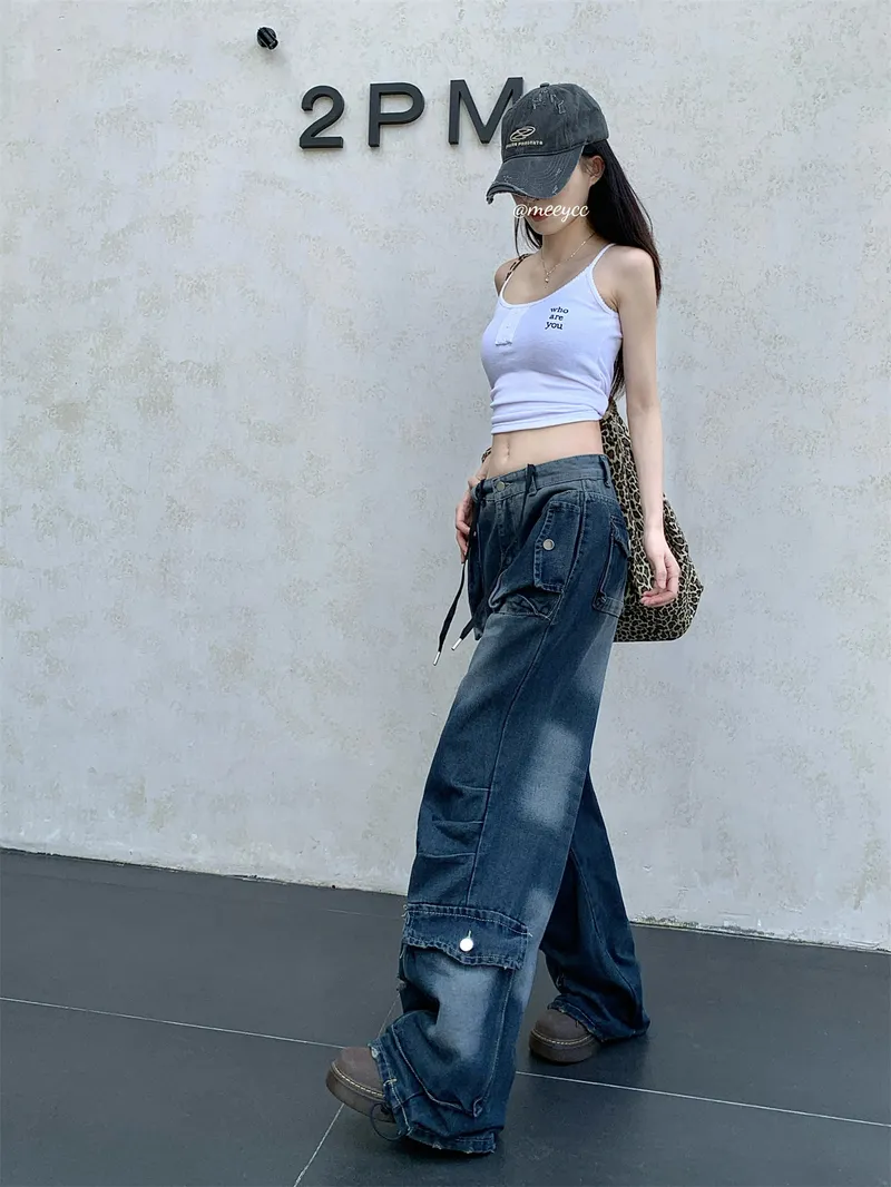 Wide-Leg Multi-Pocket Cargo Pants — Product details 9