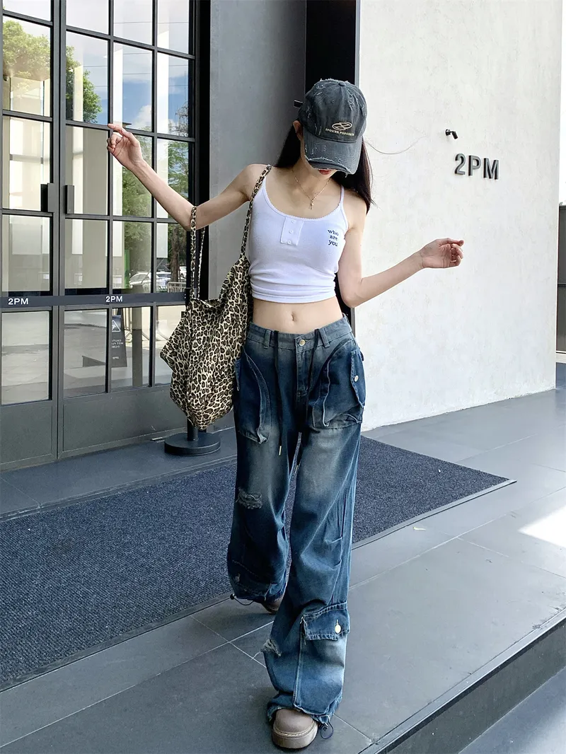 Wide-Leg Multi-Pocket Cargo Pants — Product details 12
