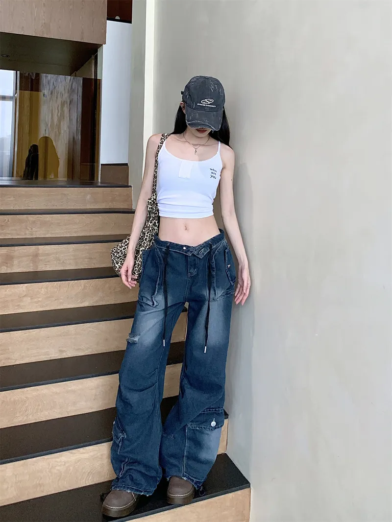 Wide-Leg Multi-Pocket Cargo Pants — Product details 14