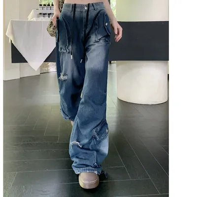 Wide-Leg Multi-Pocket Cargo Pants — view 5