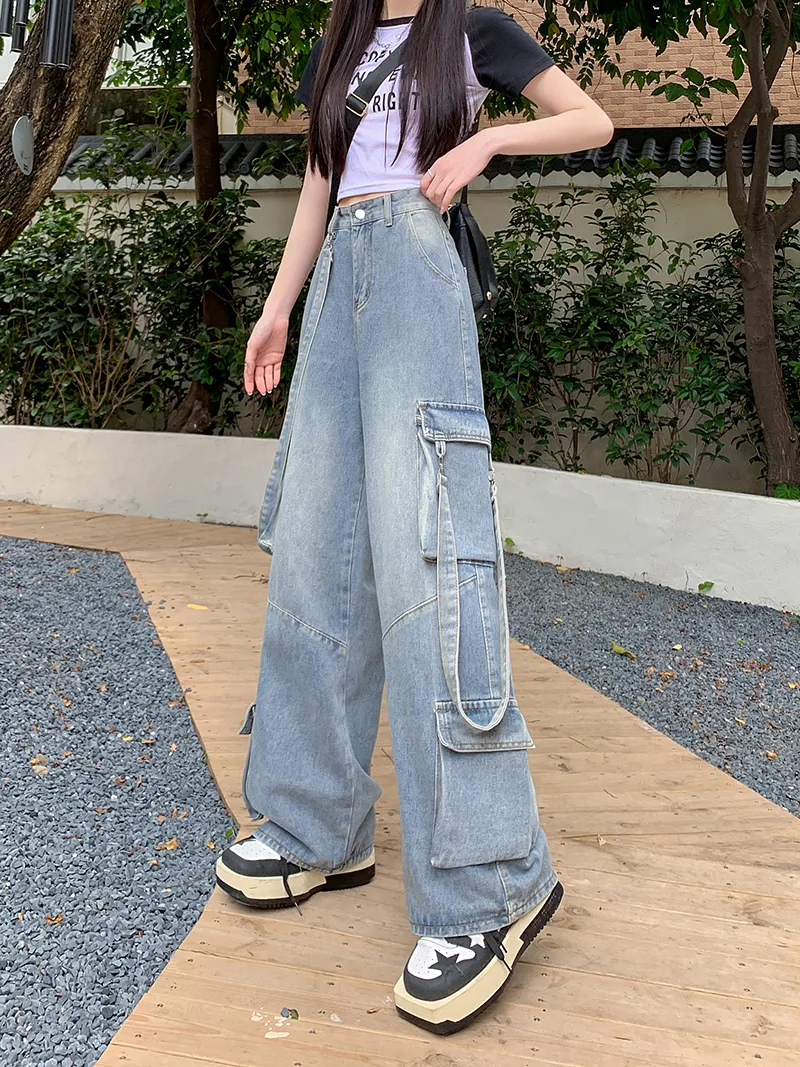 Wide-Leg Multi-Pocket Jeans — Product details 4