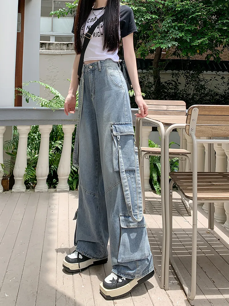 Wide-Leg Multi-Pocket Jeans — Product details 6