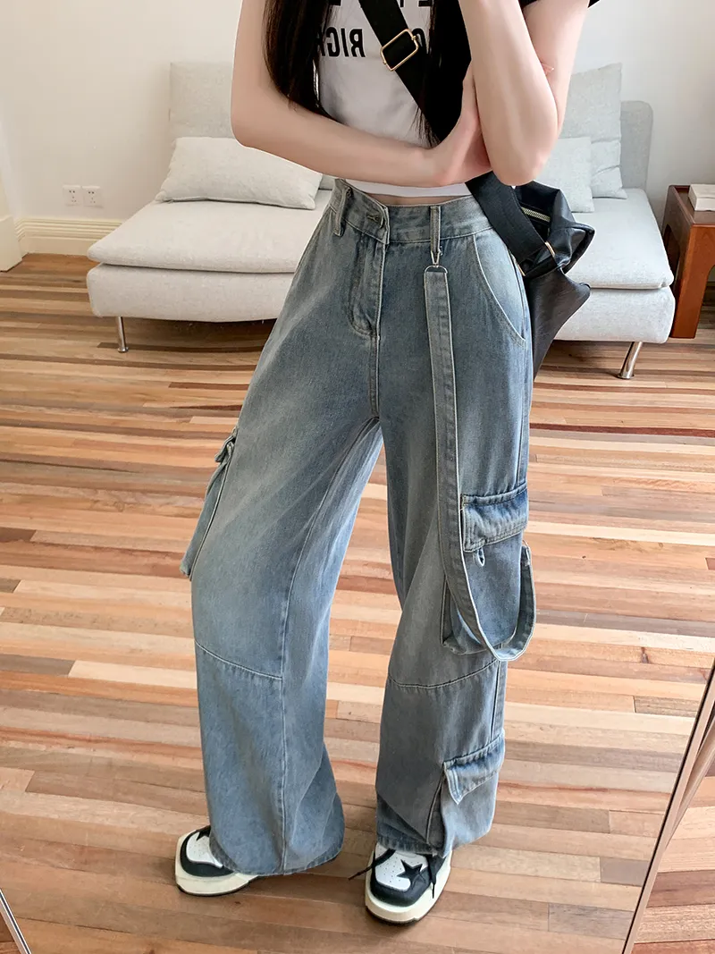 Wide-Leg Multi-Pocket Jeans — Product details 9