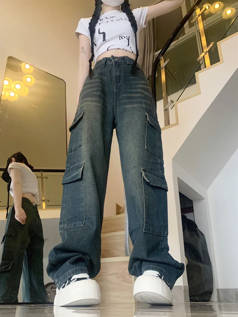 Wide-Leg High-Rise Washed Jeans — Product details 3