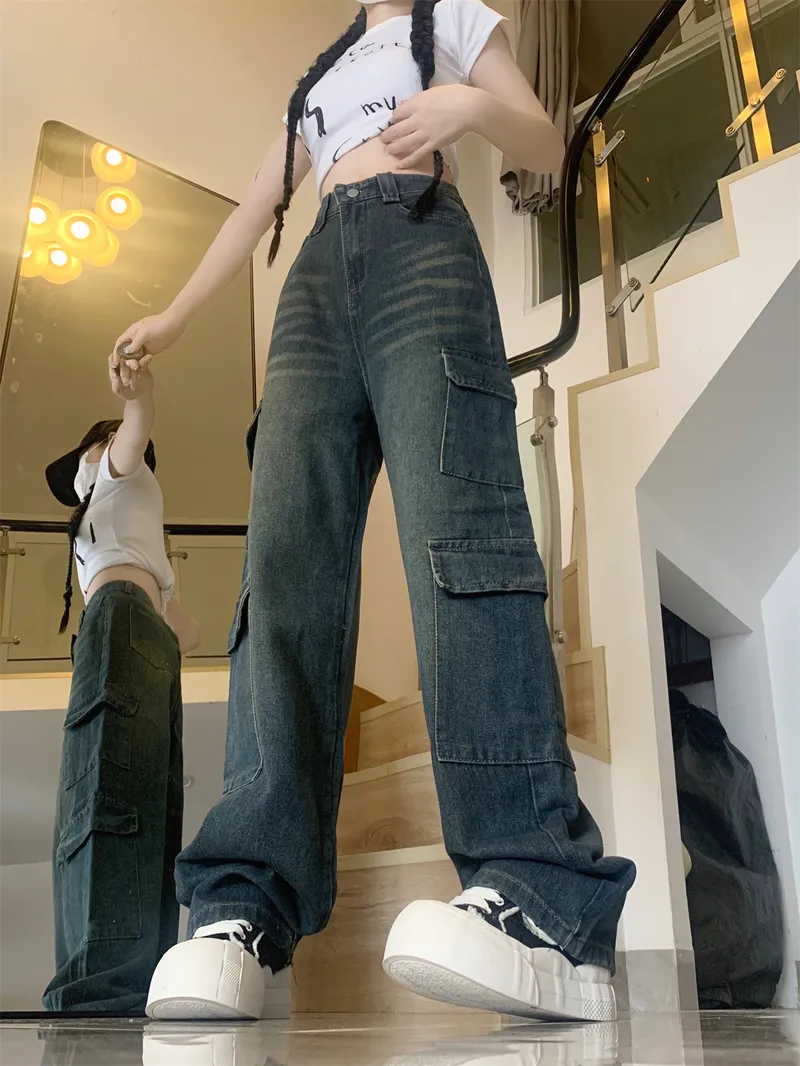 Wide-Leg High-Rise Washed Jeans — Product details 4