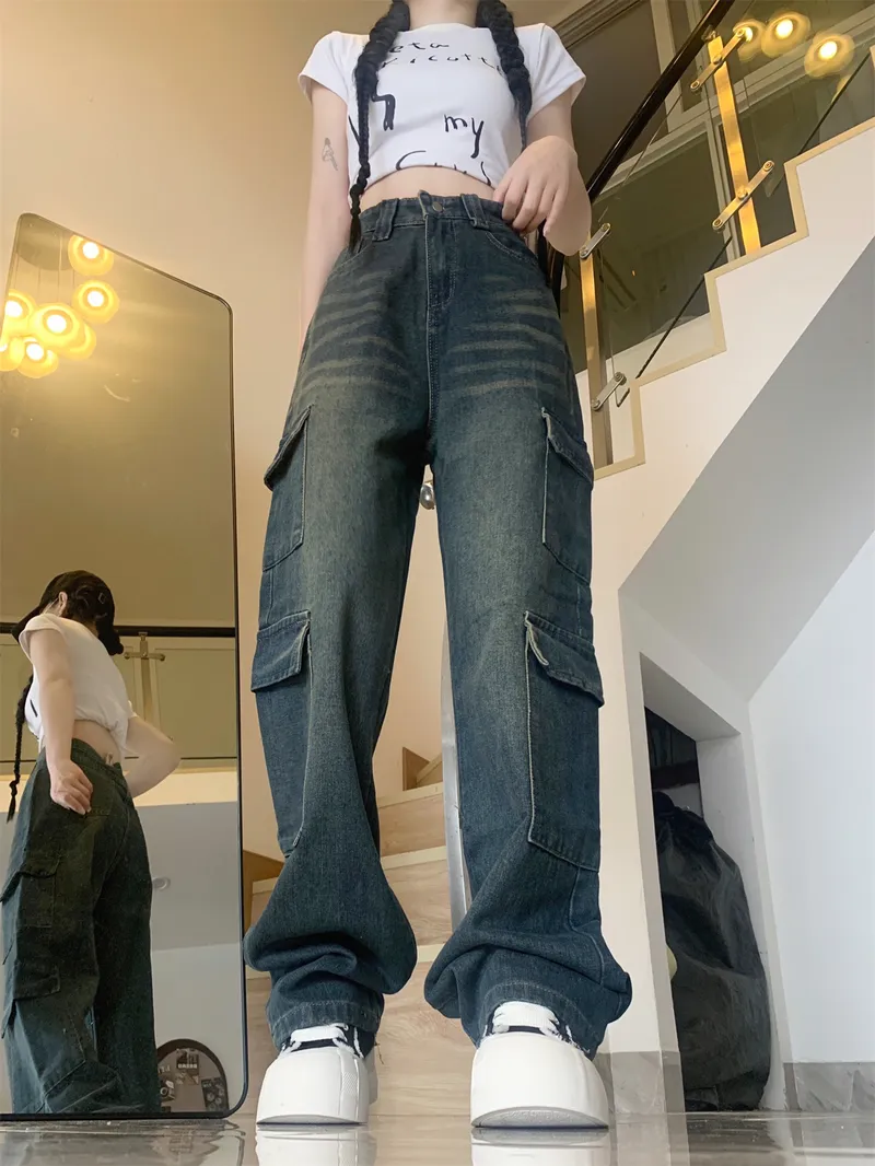Wide-Leg High-Rise Washed Jeans — Product details 5