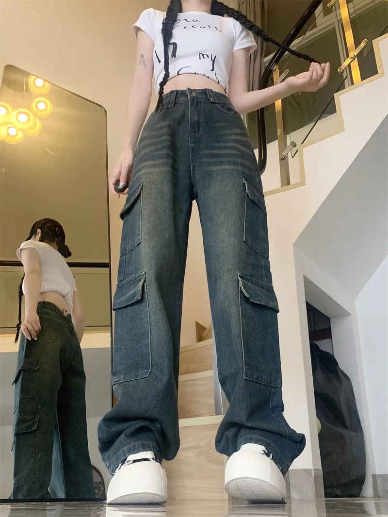 Wide-Leg High-Rise Washed Jeans — Product details 8